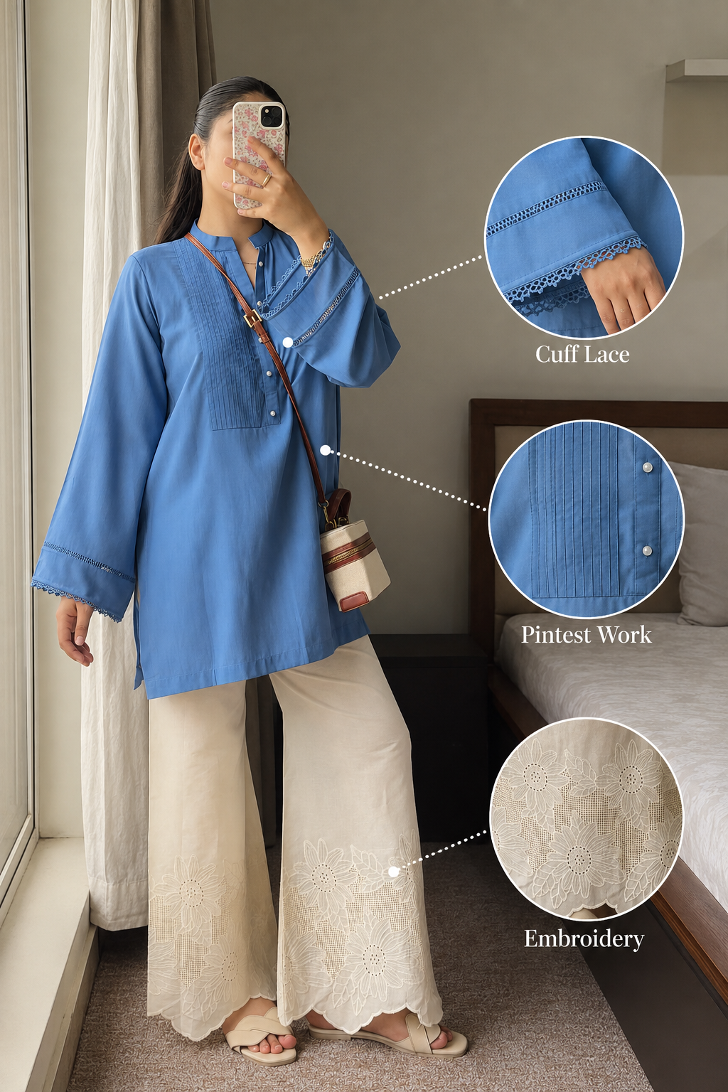 Neelum - Royal Blue Two-Piece Western Set