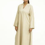 Woman wearing ivory “Afsaana | افسانہ” eastern outfit