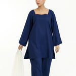 Elegant navy blue Pakistani co-ord set for women