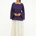 Elegant purple Pakistani summer pret wear