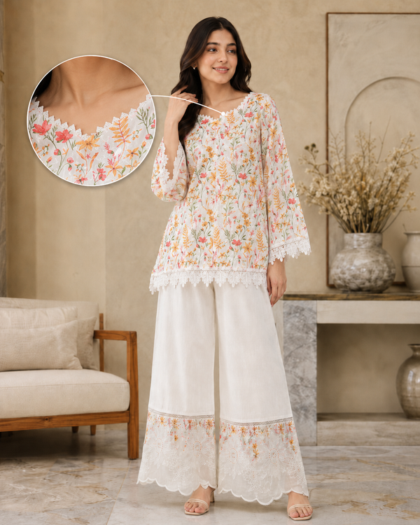 Gul – Floral Imported Chikankari Two-Piece Set